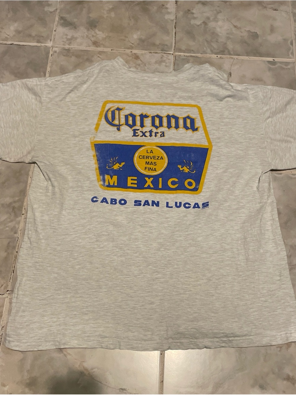 Vintage 90s Corona Extra Beach Club Cabo San Lucas Mexico T-Shirt XL Distressed